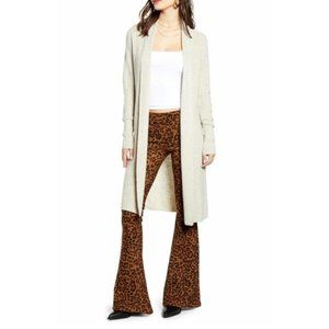 Leith Longline Cardigan in Oatmeal Heather NWT